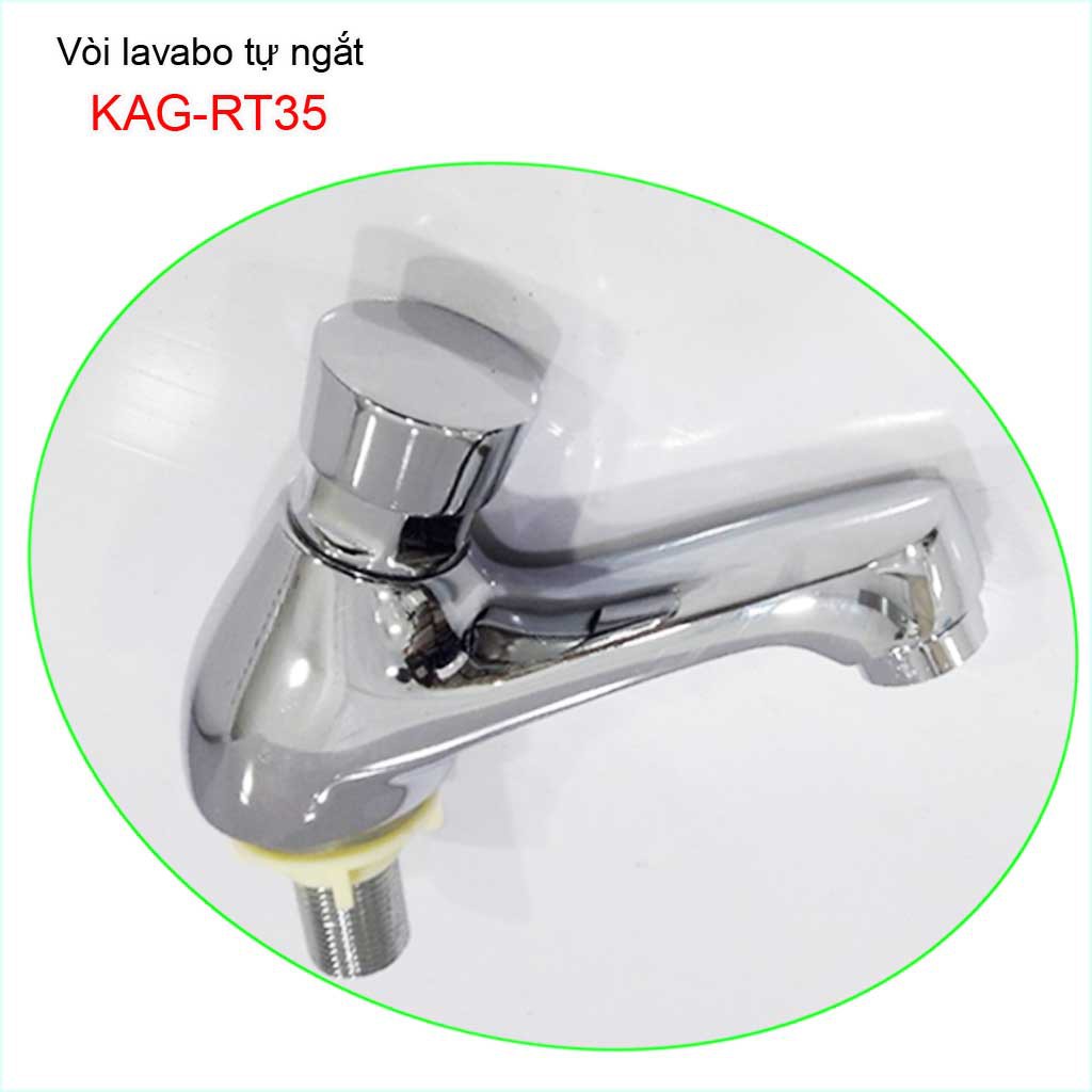 Vòi lavabo tự ngắt nước KAG-RT35, Vòi bán tự động Roto, vòi ấn tay tự động tiêt kiệm nước tốt sử dụng tốt