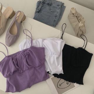 Croptop 2 dây rúm ngực A-20504