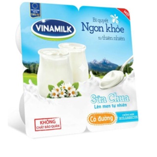 Lốc 4 hộp sữa chua có đường Vinamilk 100g hsd; 11/2021