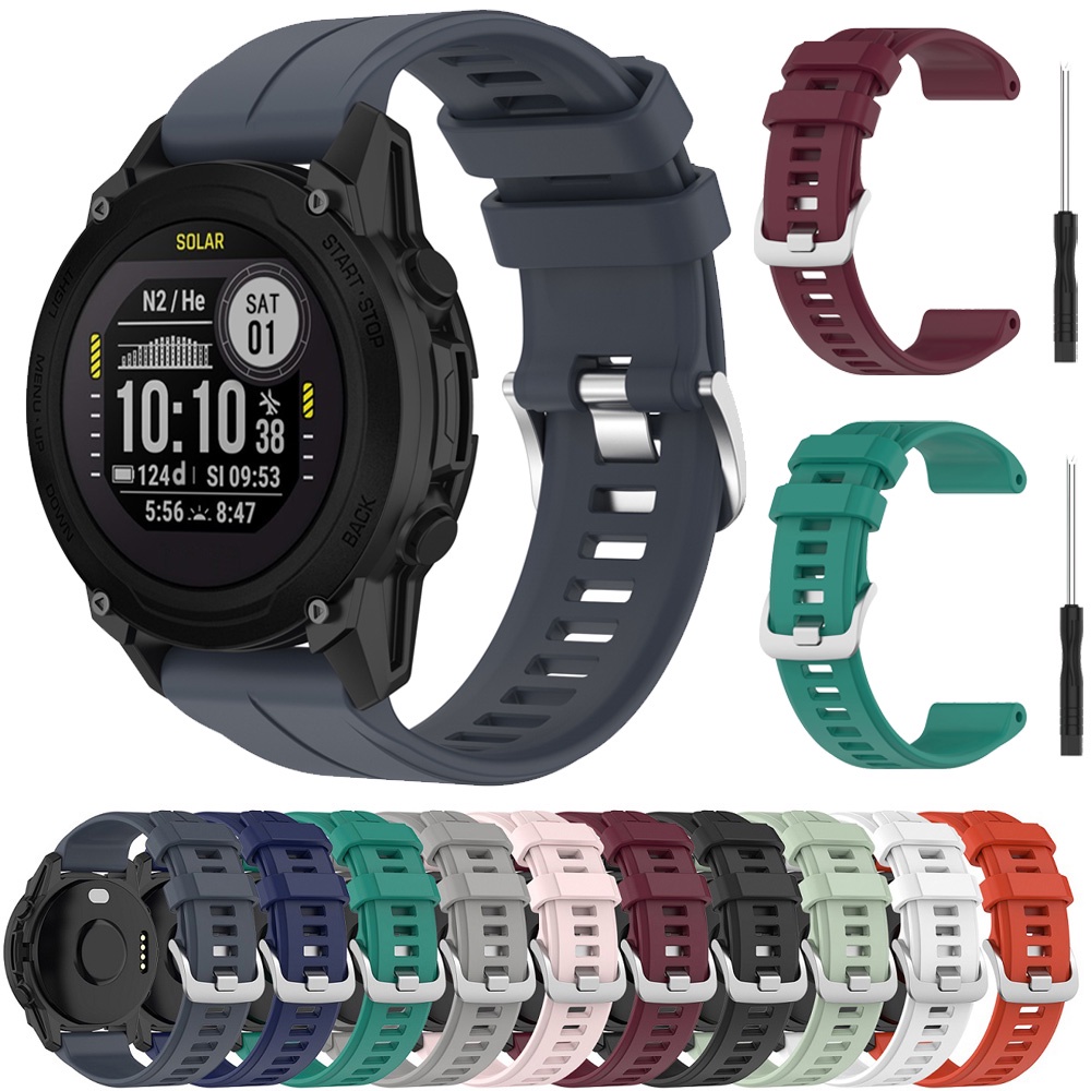Dây Đeo Silicon 22mm Chống Nước Cho Garmin Forerunner 955 945 935 Fenix 5 Plus Fenix 6
