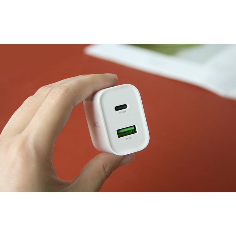 Remax WP-U53 Củ sạc nhanh PD 20W + QC 3.0 chính hãng, 2 cổng ra