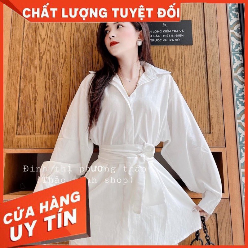 Sét Sơ Mi Dấu Quần Mix Chân Váy Xếp Ly [ 𝐅𝐑𝐄𝐄 𝐒𝐇𝐈𝐏 ] + Kèm Dây Thắt Eo . Chất Đũi Xước Quảng Châu Mềm Mại  ạ