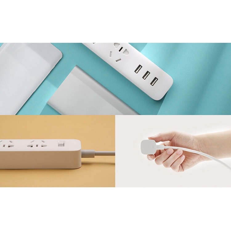 Xiaomi Smart Electronic Power Strip Socket Fast Charging 3 USB + 3 Sockets Plug