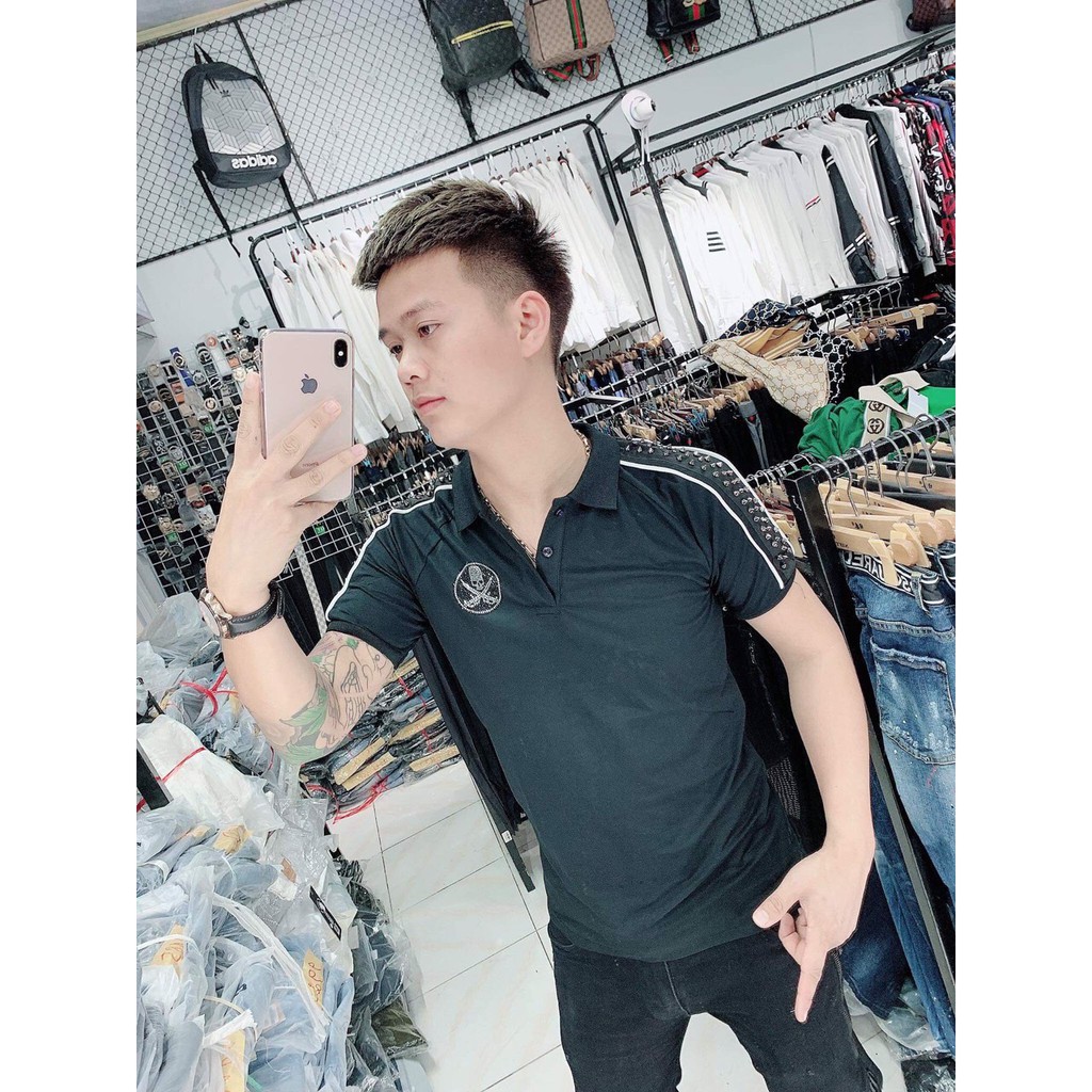 Áo Polo philip đính đá đầu lâu cực chất | BigBuy360 - bigbuy360.vn