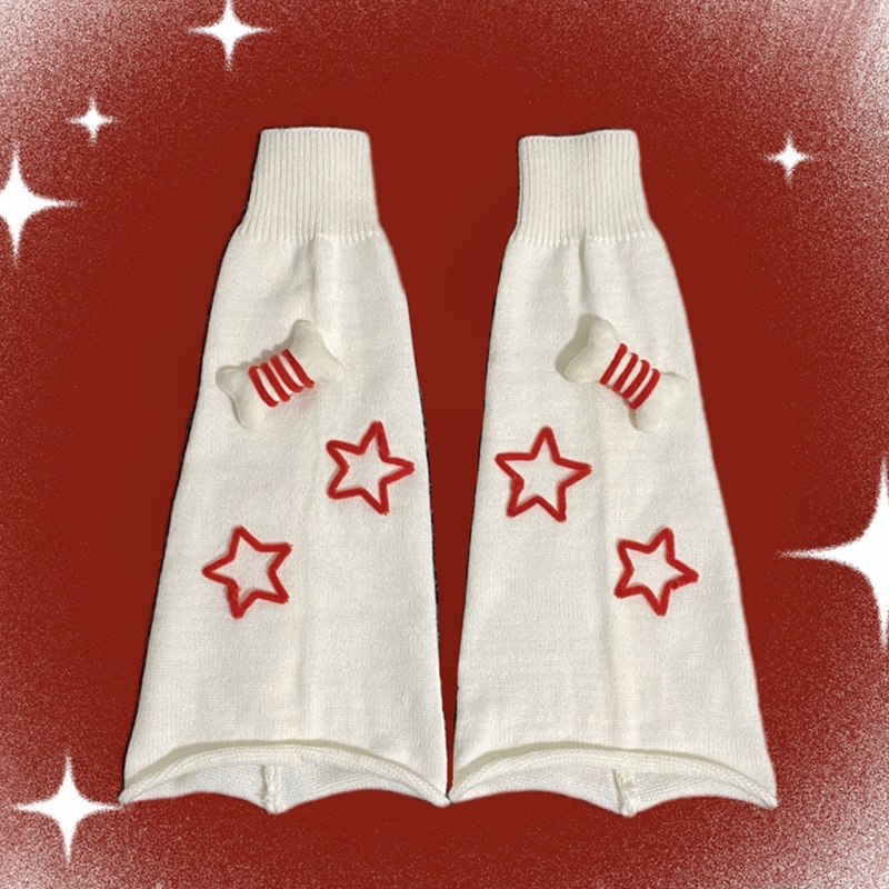 Tất Dệt Kim Giữ Ấm Chân Hình Ngôi Sao 3D Dễ Thương Cho Nữ