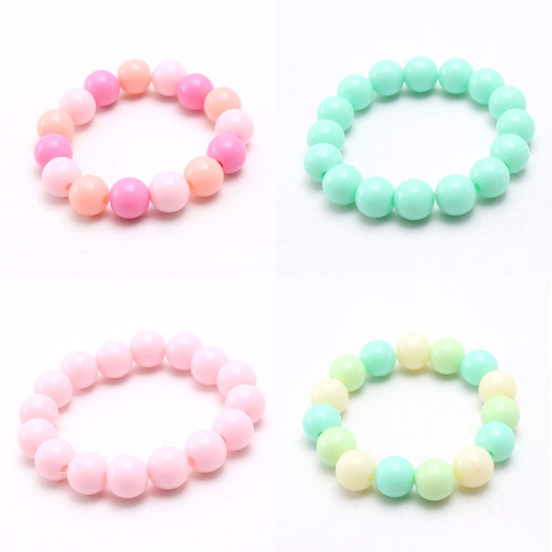 Set 10 Vòng Tay Chuỗi Hạt Phong Cách Công Chúa Cho Bé Gái