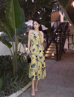 (Ảnh thật) Maxi dứa đan dây