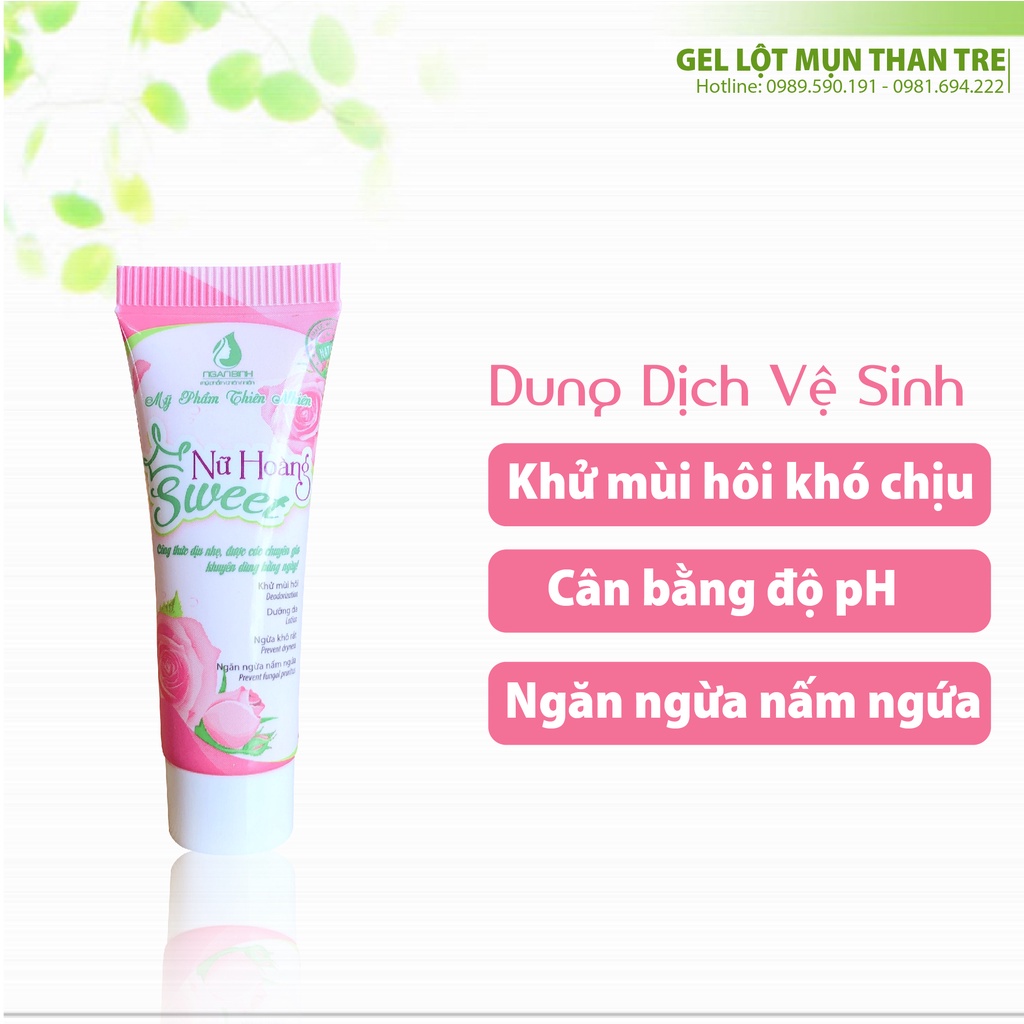 [ Mẫu test 10gr ] dung dịch vệ sinh phụ nữ,gel phụ khoa ngân bình