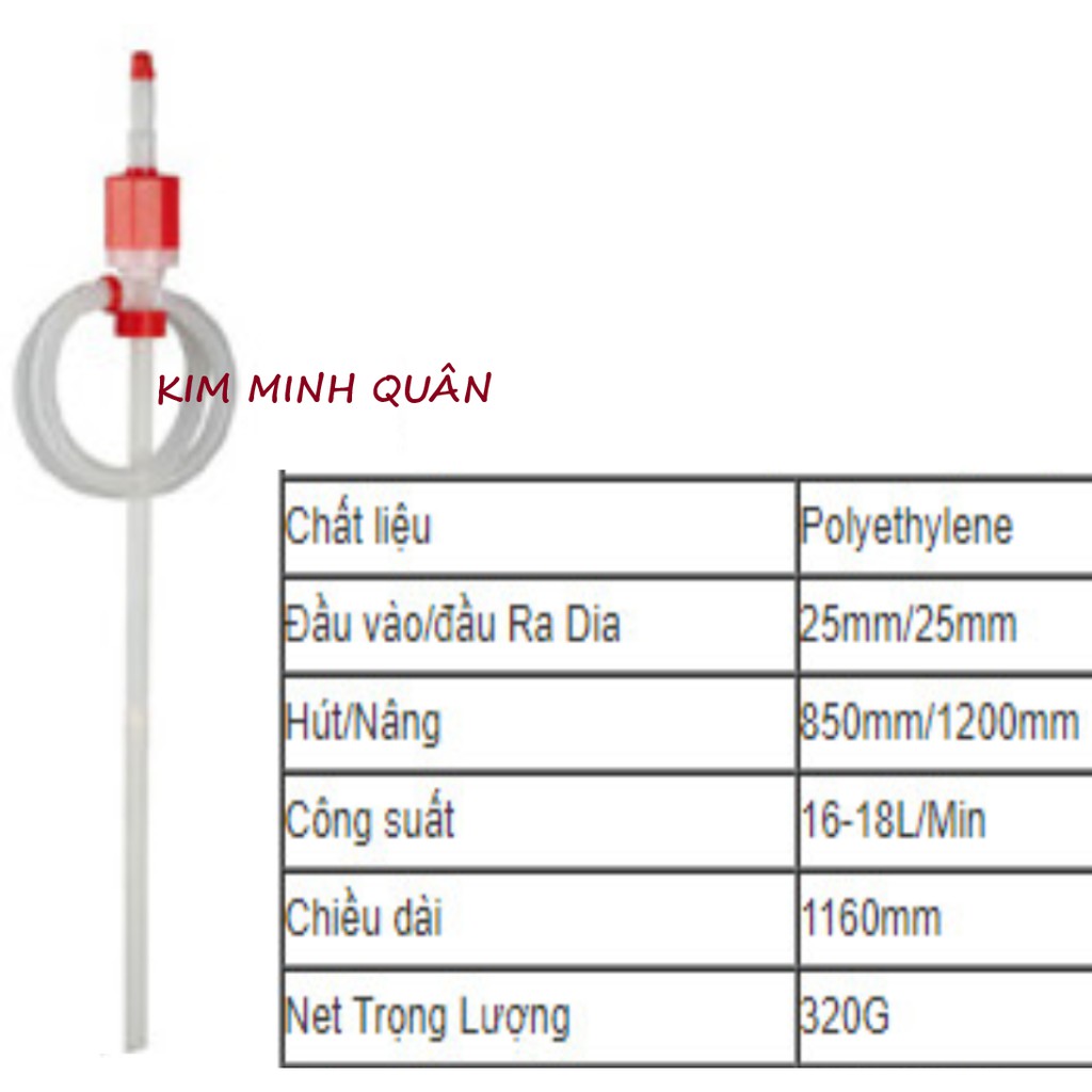 Bơm Hút Dầu , Dung Dịch Lỏng ø25mm UT-003 BUDDY