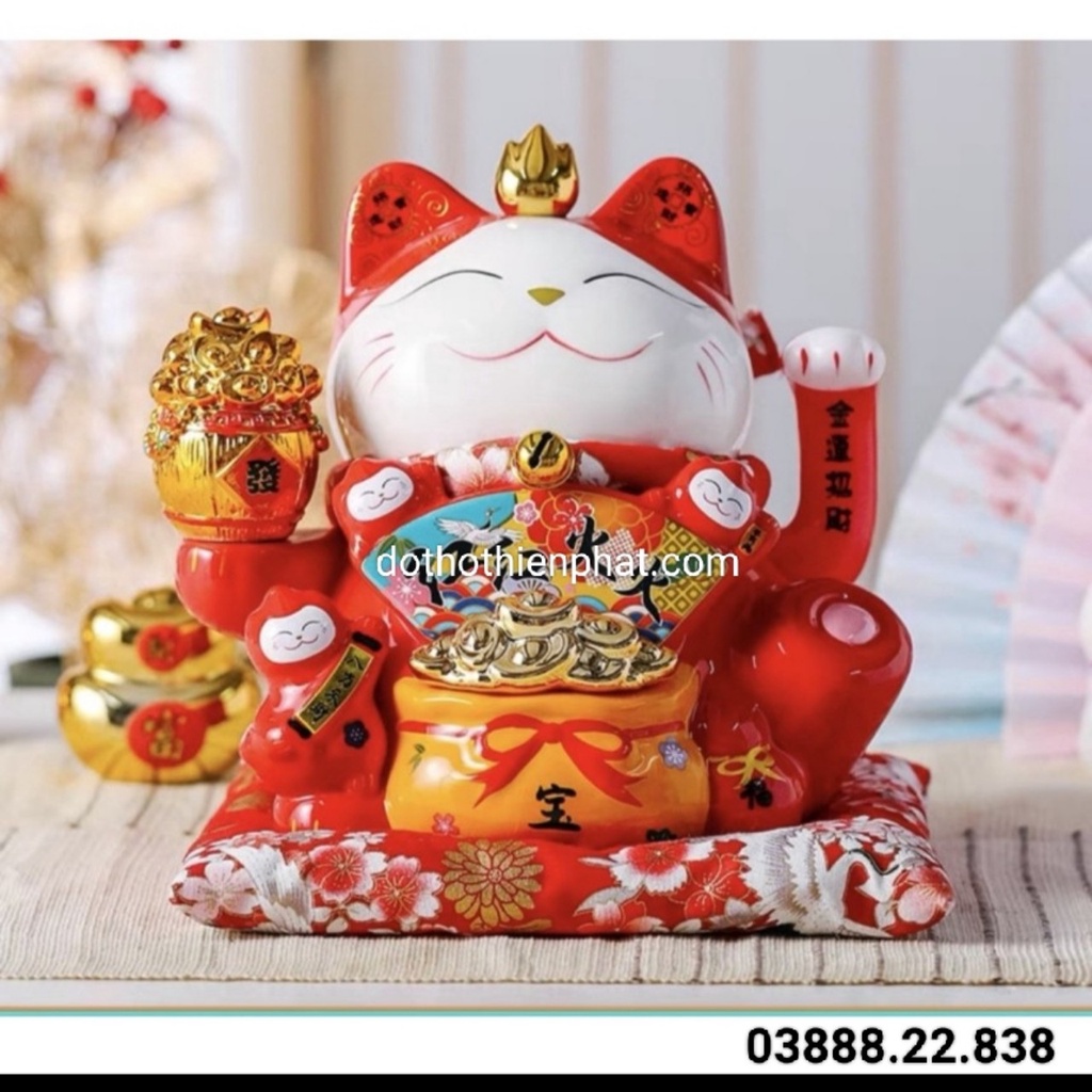 Mèo thần tài may mắn cát tường 12in cao 30cm giá sỉ Lh 0388822838