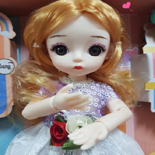 Búp Bê Công Chúa Có Khớp BJD Kèm Phụ Kiện Xe Đẩy Thú Cưng