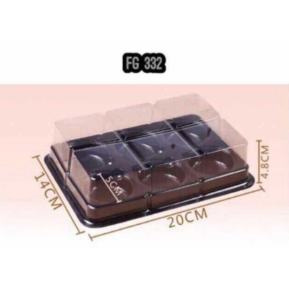 10 hộp nhựa đựng 6 bánh trung thu tròn FG332 FG334 FG335