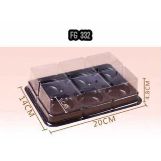 10 hộp nhựa đựng 6 bánh trung thu tròn fg332 fg334 fg335