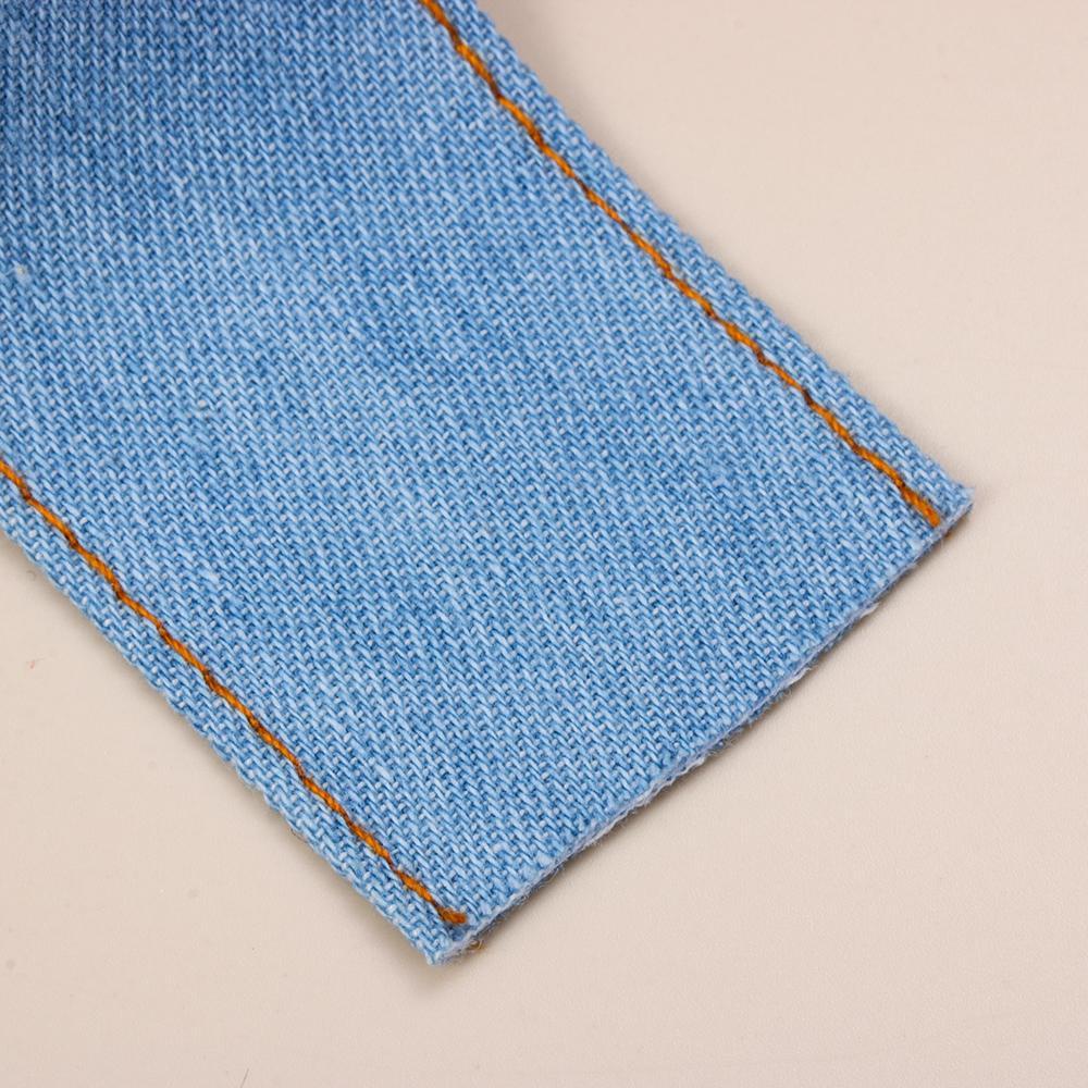 Dây Ruy Băng Denim Hai Mặt Dùng Trang Trí Tóc DIY