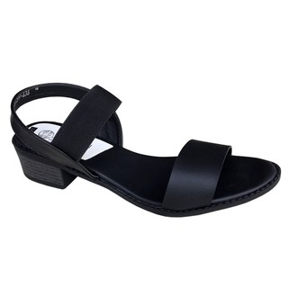 Dép sandal nữ đế vuông 4cm màu đen da mềm thời trang cao cấp XDTH246