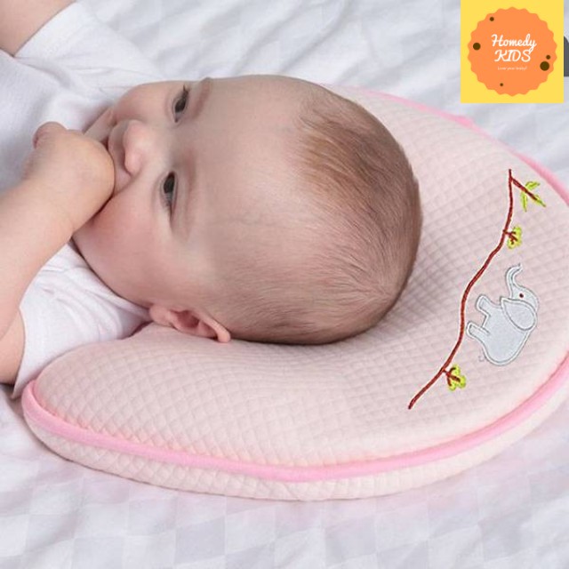 Gối Cao Su Non, Gối Chống Bẹp Đầu, Méo Đầu, Nghẹo Cổ Cho Trẻ Sơ Sinh Baby Moov Chính Hãng