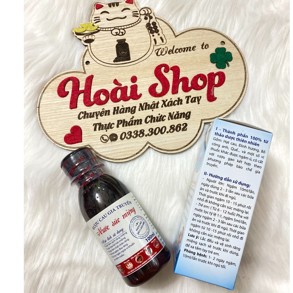 Nước súc miệng r.ư.ợ.u cau gia truyền chai 100ml