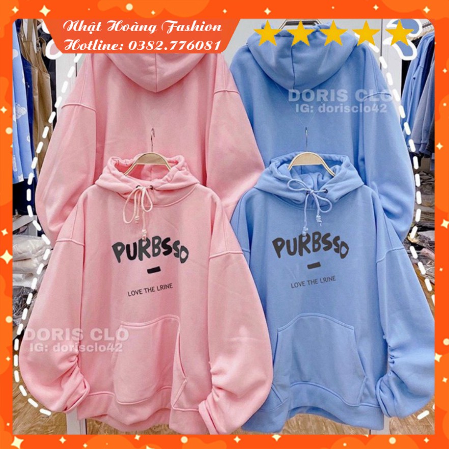 [FreeShip] ÁO HOODIE - ÁO KHOÁC NỈ NGOẠI Form Dơi Tay Phồng (HD2560 - Purbsso)