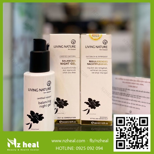 [Hỏa tốc] Gel dưỡng da ban đêm Living Nature Balancing Night Gel 50ml/60ml