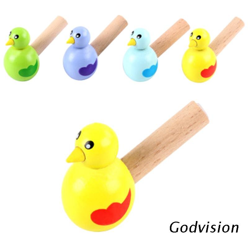 Còi đồ chơi hình con chim bằng gỗ giáo dục sớm cho trẻ em