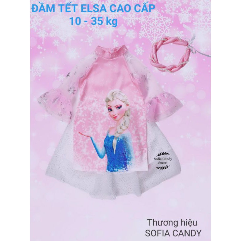 ÁO DÀI ELSA Đầm Tết  cao cấp haivanco voan tơ cho bé từ 10 đến 40 kg mềm mại và thoáng mát đi chơi đi tiệc