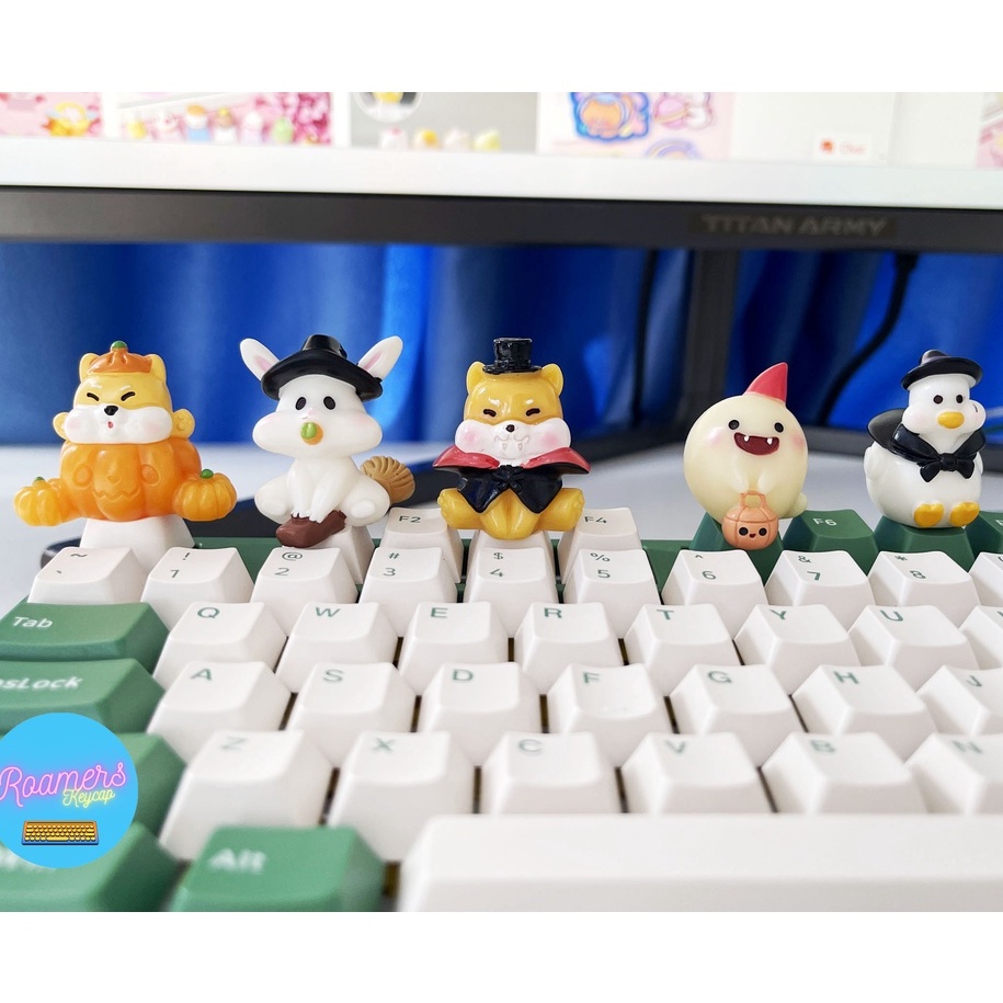 Keycap Halloween Bé Ma Cute 2022 Bộ 2 Hàng Độc Quyền Phím Lẻ Chỉ Roamers Mới Có