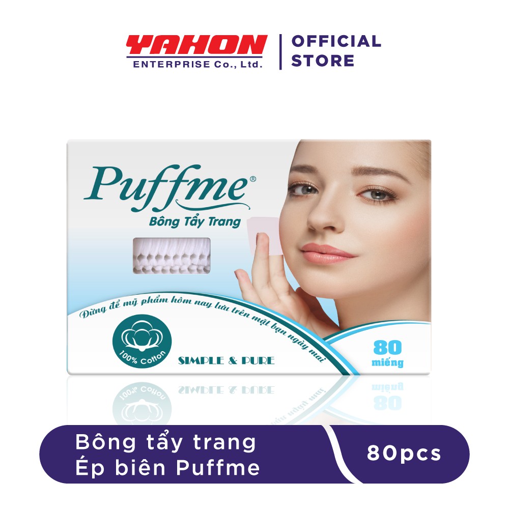 BÔNG TẨY TRANG ÉP CẠNH BIÊN PUFFME 80 MIẾNG