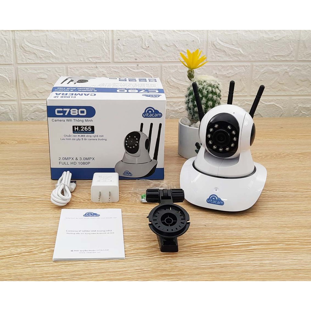 Camera Wifi Vitacam C780 Chuẩn 3.0Mpx 1920p Chính Hãng