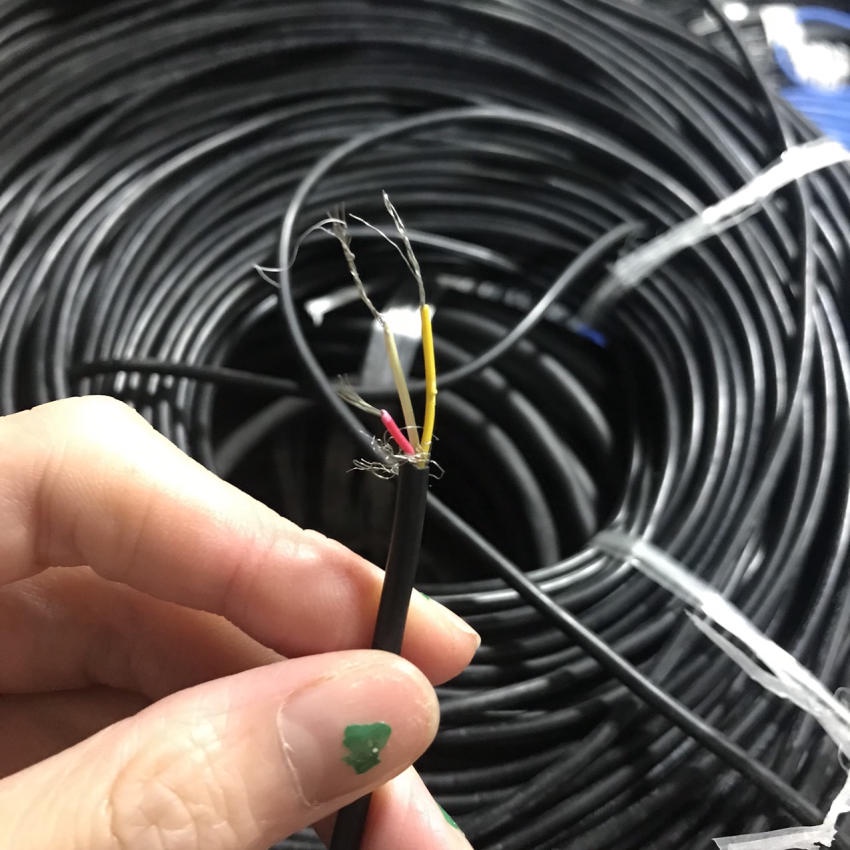 [ Cuộn 100 mét] Dây điện tín hiệu chống nhiễu 3x28awg lõi đồng mạ vỏ màu đen