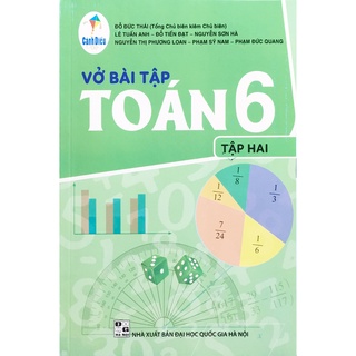 Sách Vở bài tập Toán 6 Tập 2 (CD) và 2 Tập giấy kiểm tra Cấp 2 (bìa vàng)