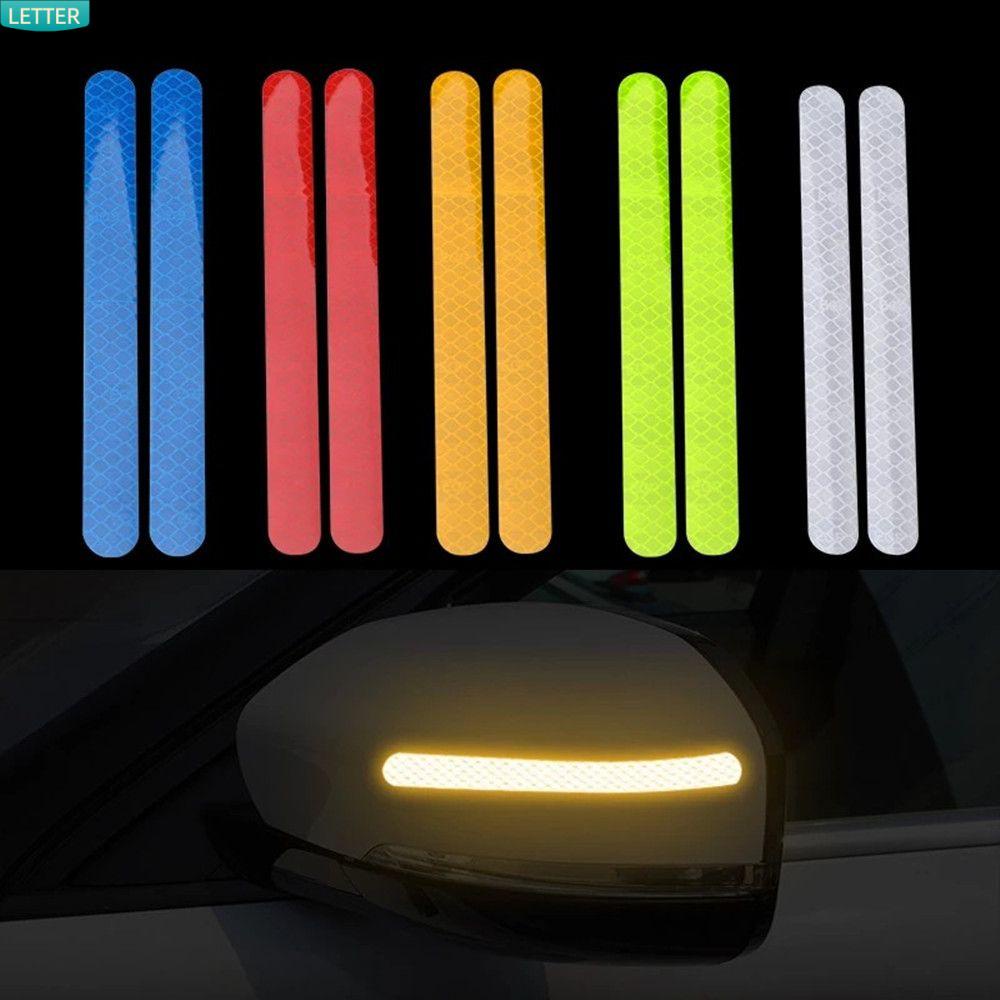 Bộ 2 miếng dán phản quang chống va chạm chống thấm nước đa màu sắc tiện lợi cho gương chiếu hậu xe máy/xe tải