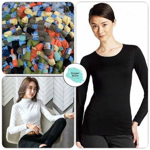 Áo Giữ Nhiệt Body Nữ ⚡ Casper.Store | FREESHIP | ⚡ Áo thun trơn dài tay dáng ôm thiết kế đơn giản HOT