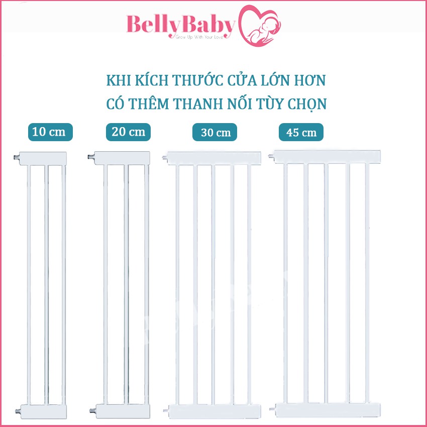 [ DEAL Giảm giá ] Thanh chắn cửa, thanh chắn cầu thang Bellybaby, bảo vệ an toàn cho trẻ nhỏ