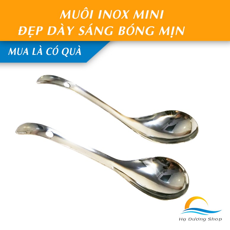 [FLASH SALE 3 NGÀY] Muôi muỗng canh inox HADU sáng bóng chống ố vàng chống cong vênh cao cấp HDS010 - Hạ Dương Shop