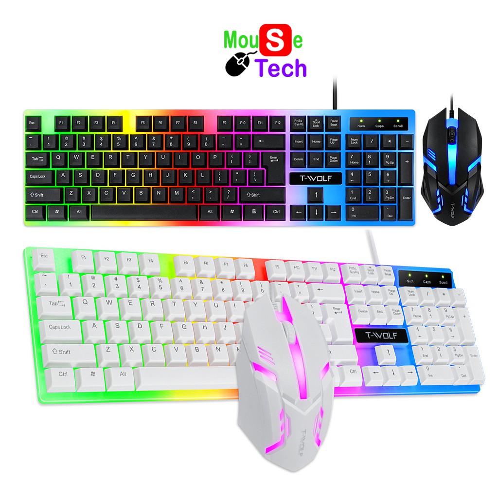 Bàn phím máy tính giả cơ, chuột gaming có dây Thunder Wolf TF230