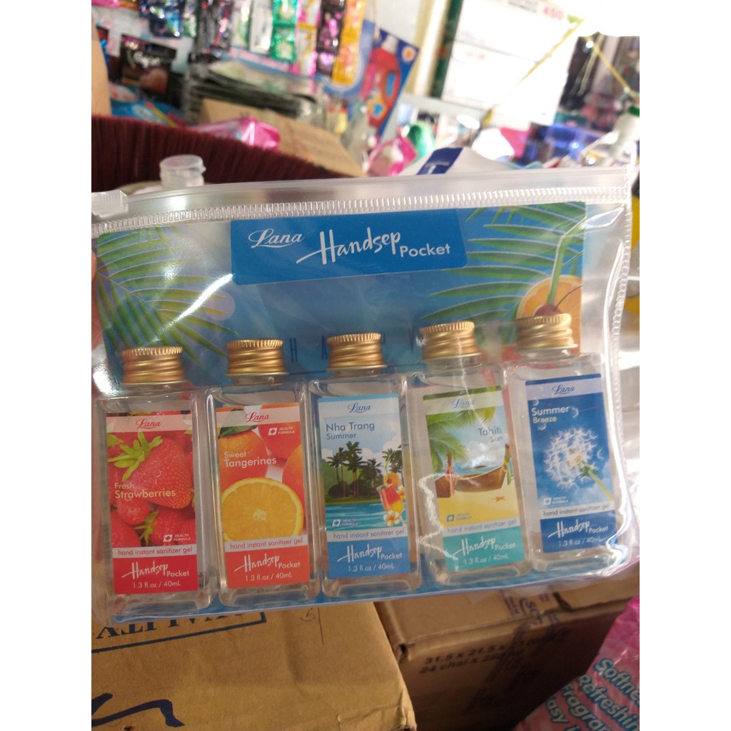 Combo 5 chai Gel rửa tay Lana Handsep Pocket Sweet Tangerines