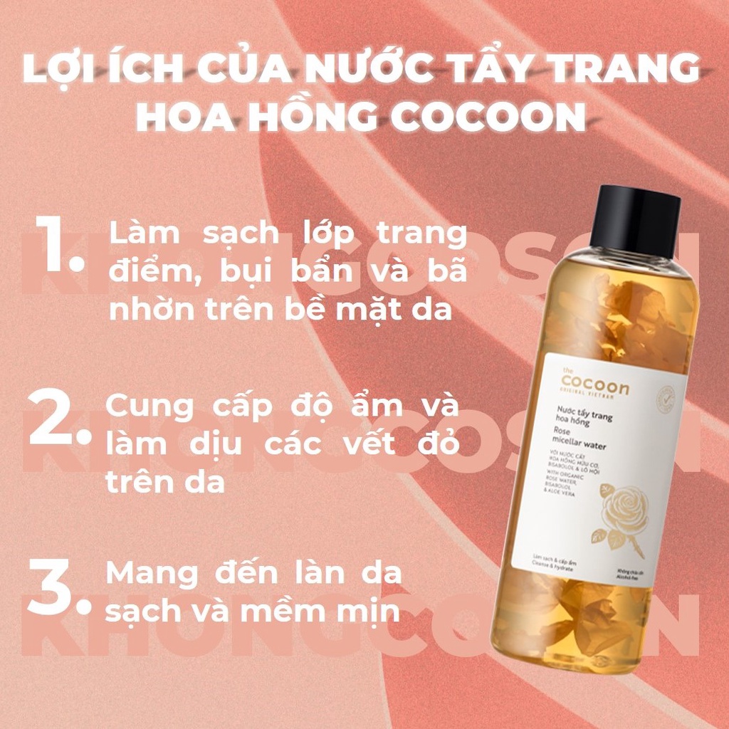 Nước Tẩy Trang Hoa Hồng Cocoon 140 - 500ml - Khongcoson