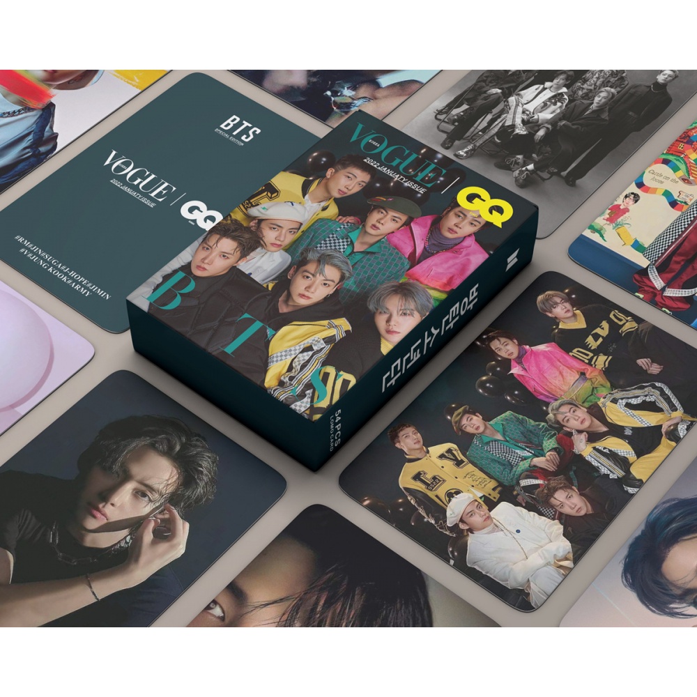 Bộ 54 Thẻ Hình Nhóm Nhạc Kpop BTS 2022 Januty ISSUE GQ