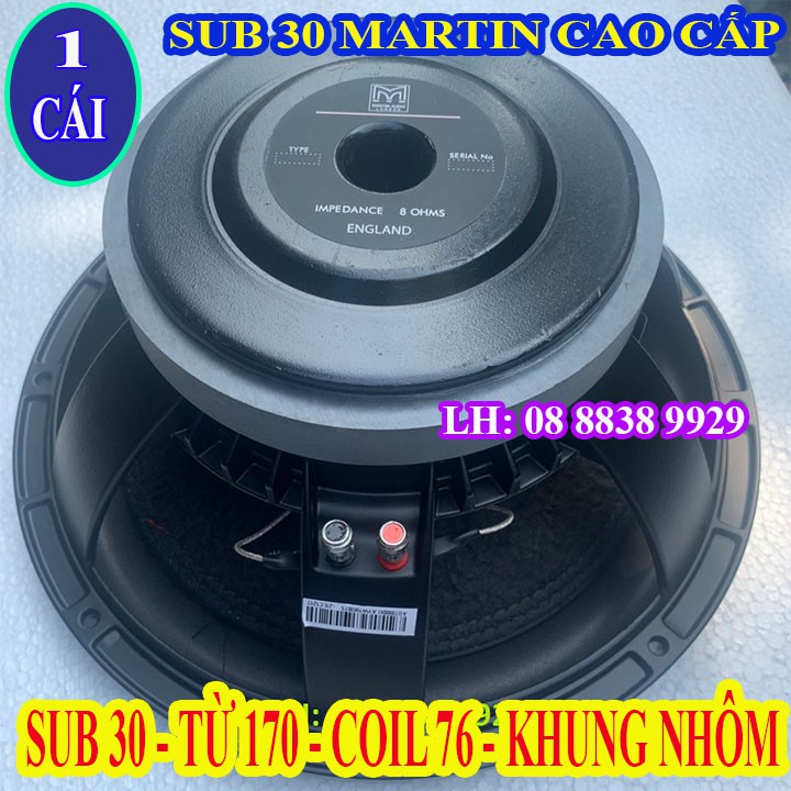 LOA SUB 30 MAR TIN TỪ 170 COIL 75 CHỈ ĐỎ GÂN BÉO KHUNG NHÔM - GIÁ 1 LOA
