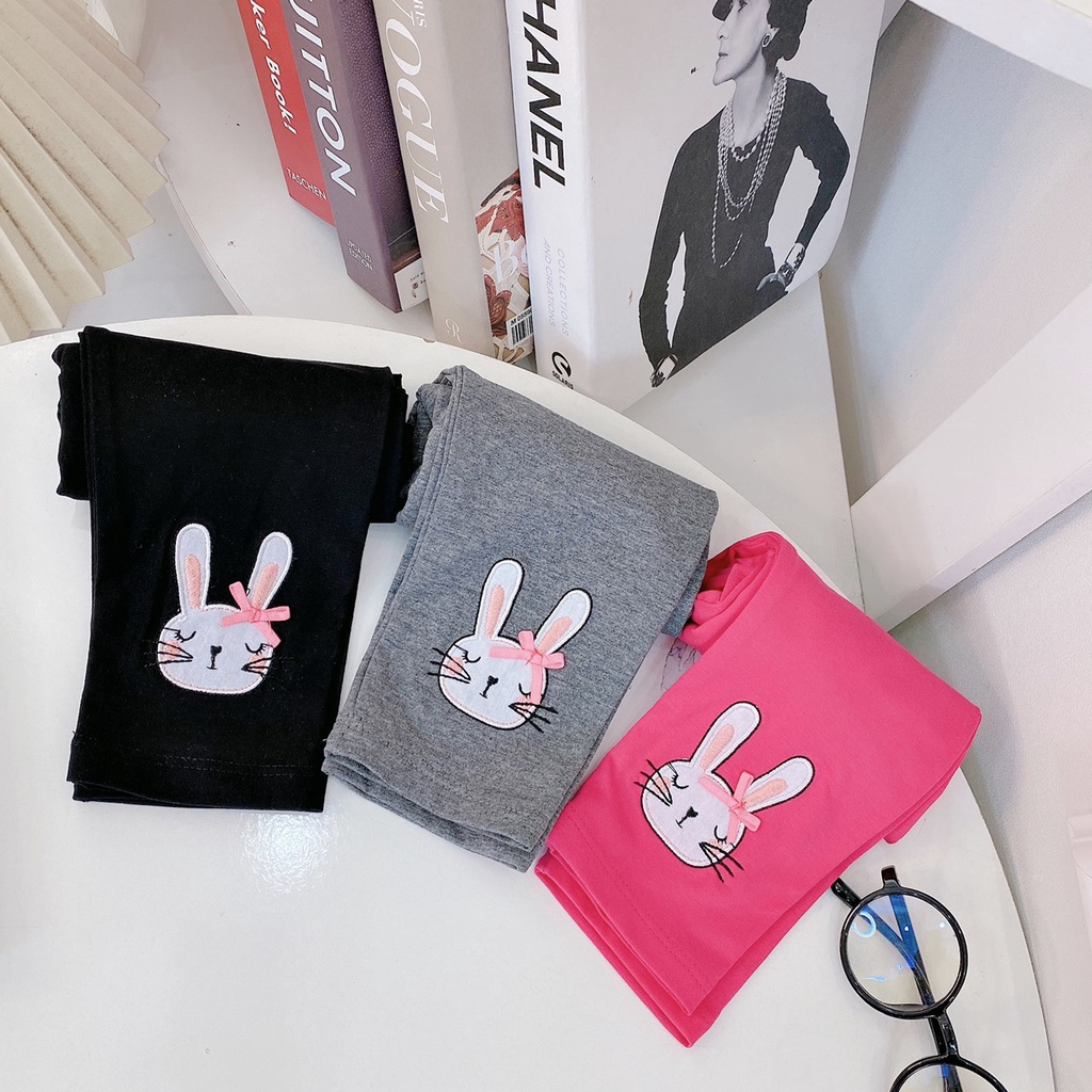 Quần legging bé gái , Quần dài thu đông Cotton co giãn 4 chiều