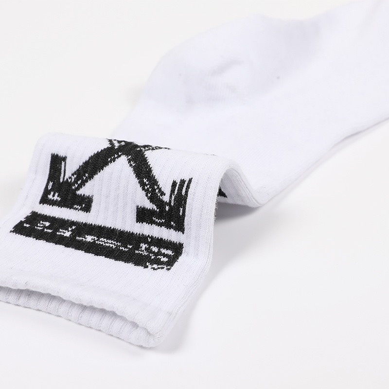 Tất cổ cao nam nữ vớ sneaker 1X off white bắp chân cotton kháng khuẩn MRSOCKS VC039