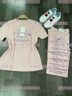 Áo phông zara auth màu hồng
