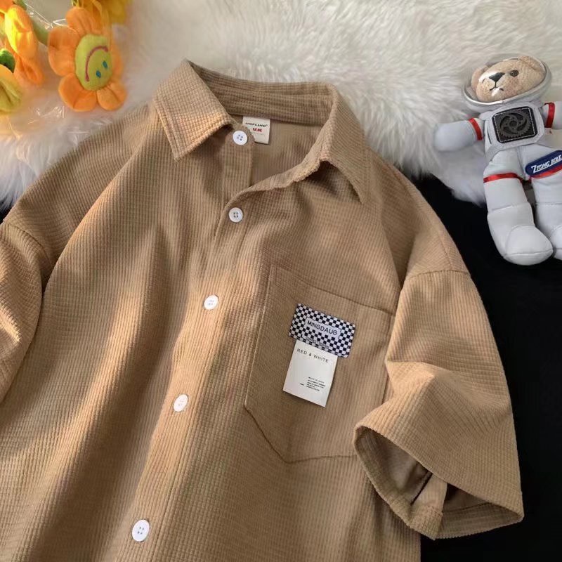 Áo Sơ Mi Ngắn Tay Dáng Rộng Thời Trang Mùa Hè Nhật Bản 2022 Dành Cho Nam