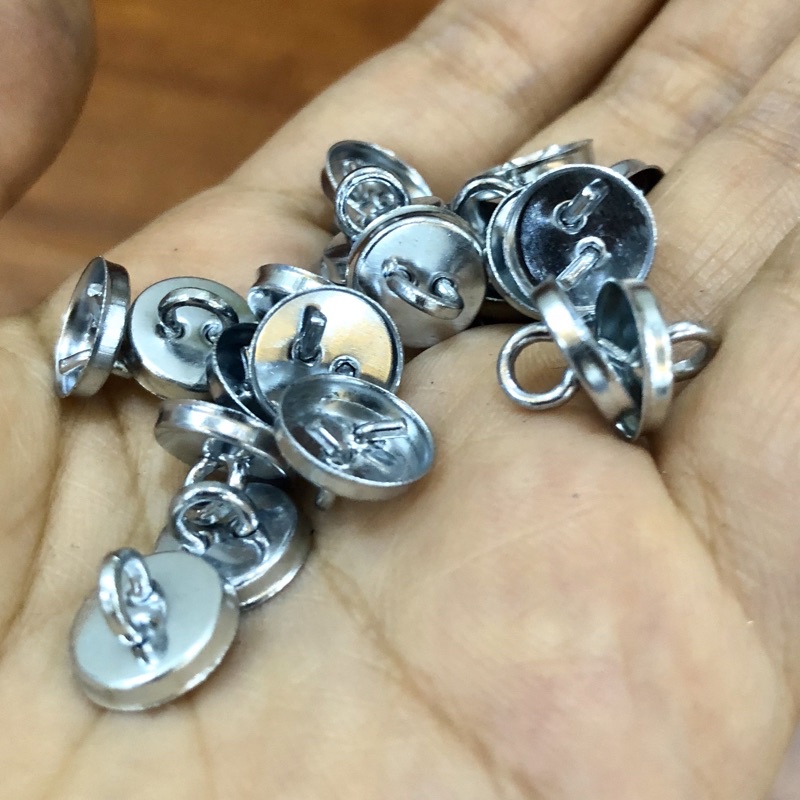 Phôi nút, khuy bọc vải cao cấp  chân nhôm
