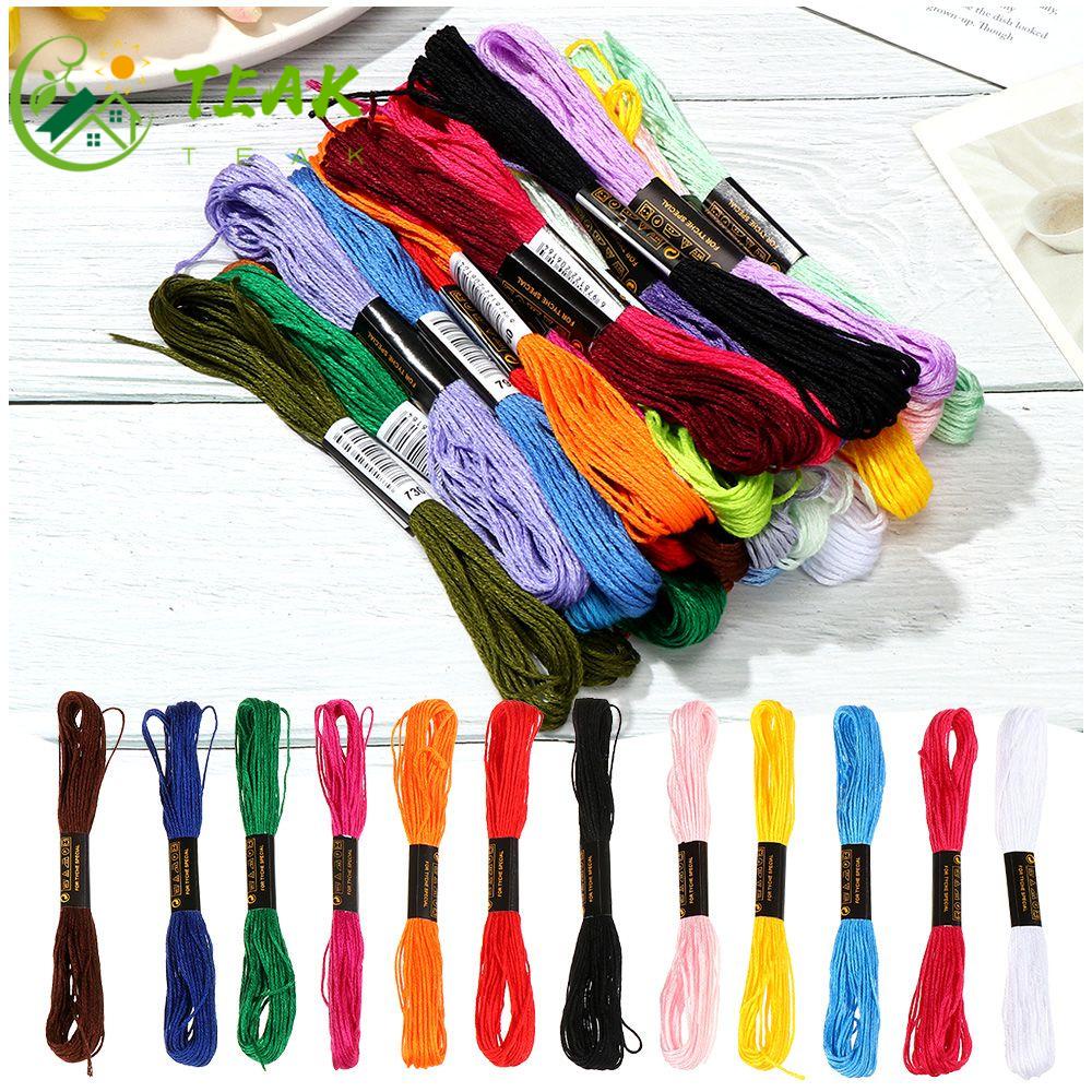 Bộ chỉ cotton nhiều màu sắc dùng để thêu tranh chữ thập thủ công