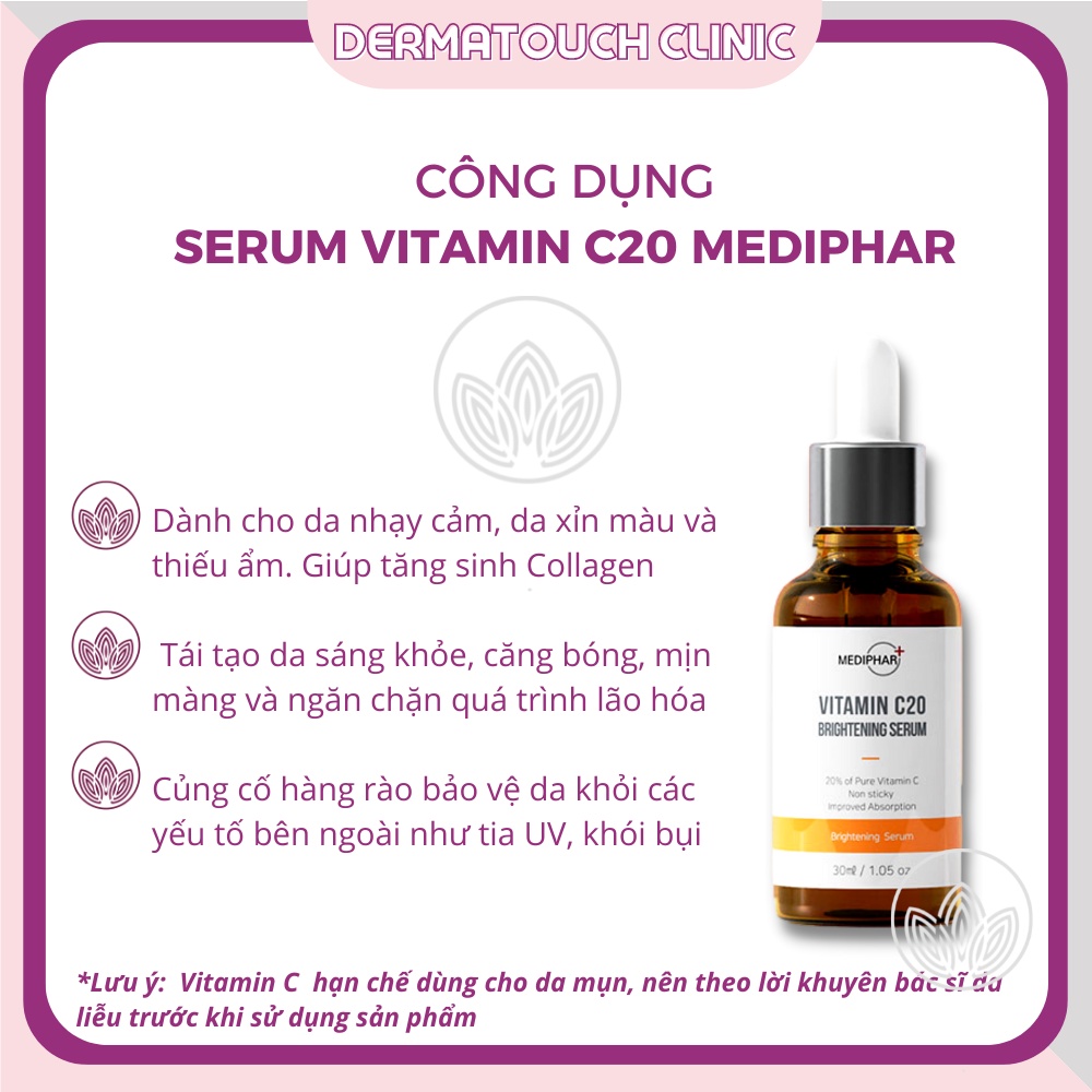 ✅[Chính Hãng] Serum Vitamin C dưỡng trắng da Mediphar 30mL