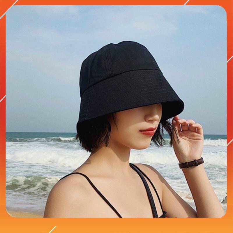 Nón bucket vành cụp trơn nhiều màu phong cách Ulzzang Unisex AN 444