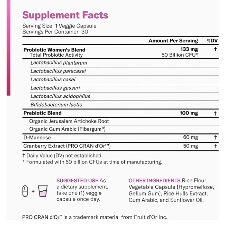 Viên siêu lợi khuẩn Probiotic chứa 50 tỷ CFU với 6 chủng lợi khuẩn, chống oxy hoá Physician's Choice 30 viên USA