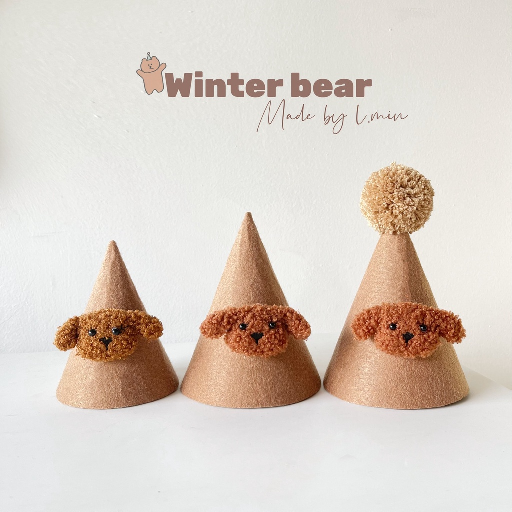 Nón party cho bé Brown bear