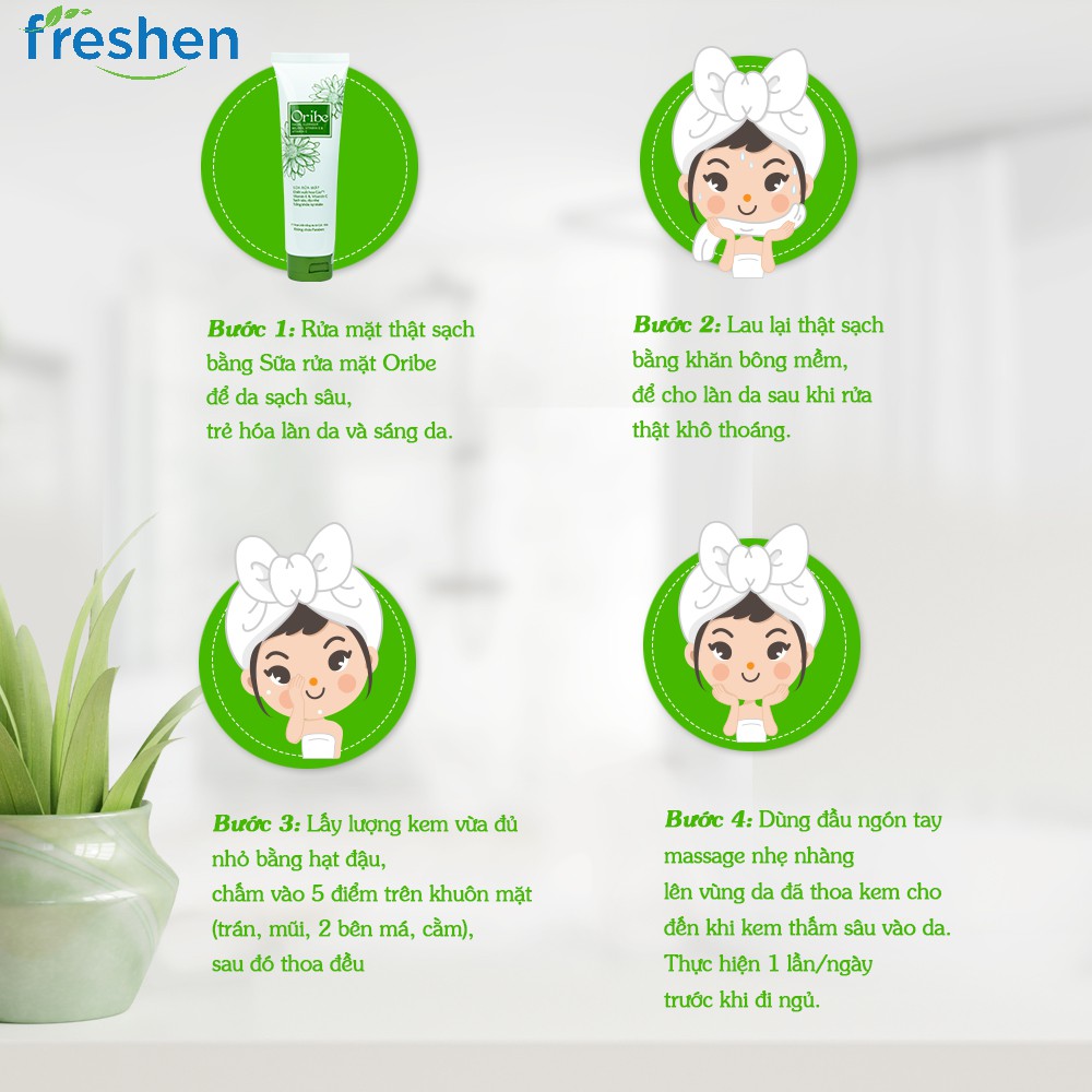 Sữa Rửa Mặt Dưỡng Ẩm, Làm Sạch Sâu Chiết Xuất Hoa Cúc - Oribe